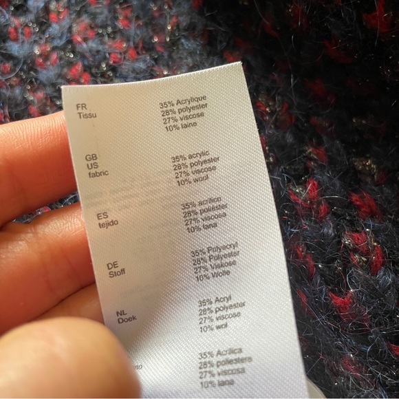 Maje Mask Bouclé Cardigan size 1 - Picture 7 of 9